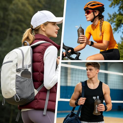 150ML Soft Flask, TPU Collapsible Soft Water Bottle for Hydration Pack, Running Vest, Leak-Proof Folding Water Bottle for Hiking Cycling Climbing Jogging- 1Pcs, Grey - color: 150ML Grey