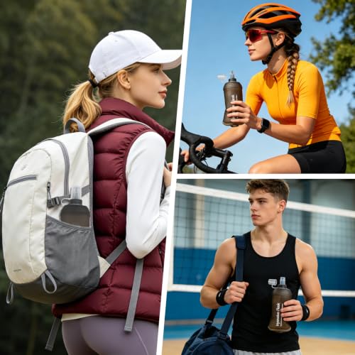 250ml Soft Flask, TPU Collapsible Soft Water Bottle for Hydration Pack, Running Vest, Leak-Proof Folding Water Bottle for Hiking Cycling Climbing Jogging- 1Pcs, Grey - color: 250ML Grey