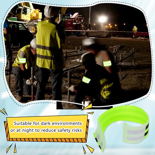 56 Pcs Reflective Bands Reflective Bands Visibility Reflective Straps Reflector Running Gear for Arm Wrist Ankle Leg Women Men Night Running Cycling Walking