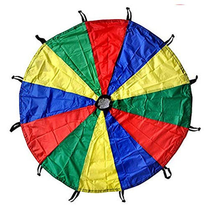 GSi Kids Rainbow Parachute 6 ft to 35 ft for School & Gym Class - size: 24 Feet