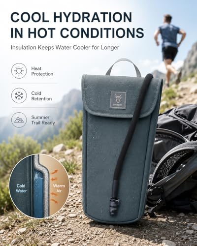 UTOBEST Dual-Layer Insulated Hydration Bladder Bag with Interior Buckle - size: 2 Liter