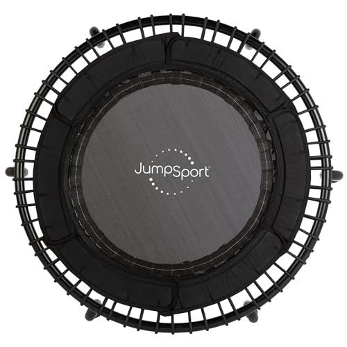 JumpSport Workout Rebounder for Adults, Mini Fitness Trampoline - color: Black, size: Model 250