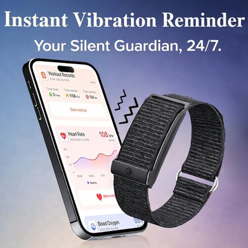 Smart Bracelet Health and Fitness Tracker No Subscription Fees Black - color: Black