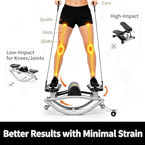 U-Shaped Rock Stepper Machine for Home Workout, Rock, Stepper Side to Side