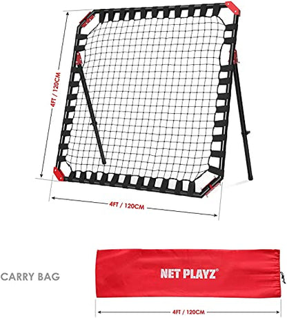 Soccer Rebound Net Rebounder | Skill Training Gifts, Aids & Equipment for Kids Teens & All Ages - Kick-Back/Perfect Storage, Agility Ladders