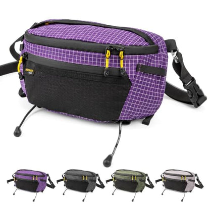 HIKEMAN Waist Bag Strap Pack Pouch for Backpack Lightweight Phone Pocket - color: Purple