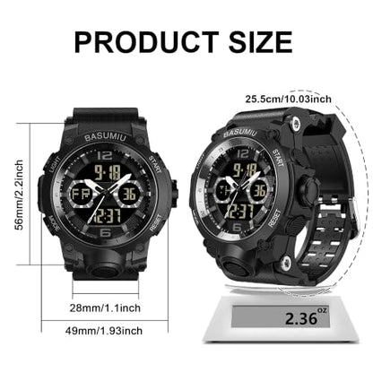 Military Digital Watches for Men Waterproof Work Mens Watch Sports - color: I-Black2