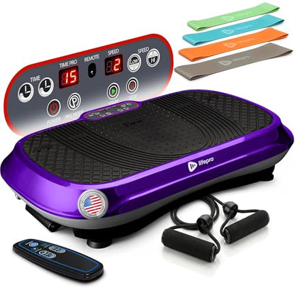 Lifepro Waver Vibration Plate Exercise Machine with 99 Speeds & 10 Presets - color: Purple