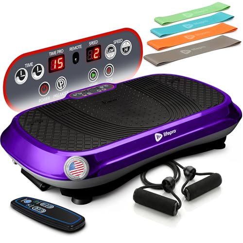 Lifepro Waver Vibration Plate Exercise Machine with 99 Speeds & 10 Presets - color: Purple
