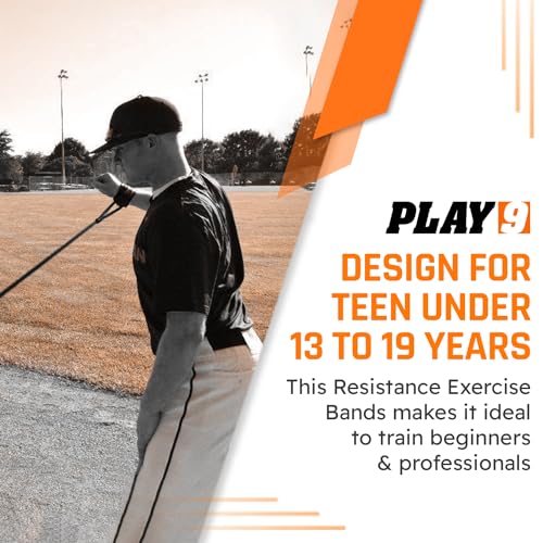 Play 9 Sports Resistance Exercise Bands Baseball Activation Elastic Training Athletes Equipment Bands - color: Black, style: Teen Wrist Strap