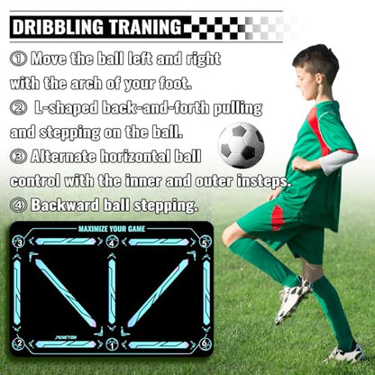 Soccer Training Mat, Soccer Training Equipment, Soccer Gifts for Boys 8-12 - color: Technology, size: 2'11" x 1'11" (L x W)