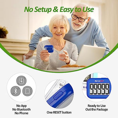 3D Pedometer for Walking, Simple Step Counter for Walking - color: blue
