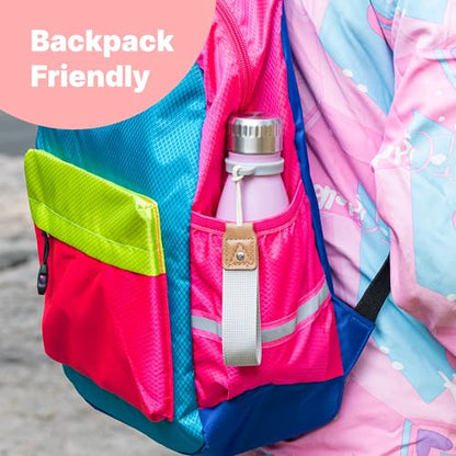 Kids Water Bottle-12 oz Leak Proof Insulated Water Bottle with Carry Rope - color: Canyon Red, size: 12 Ounces