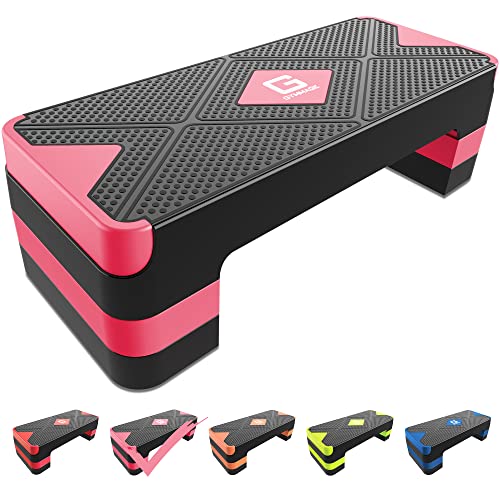GYMMAGE Aerobic Exercise Step, Adjustable Height, - color: E