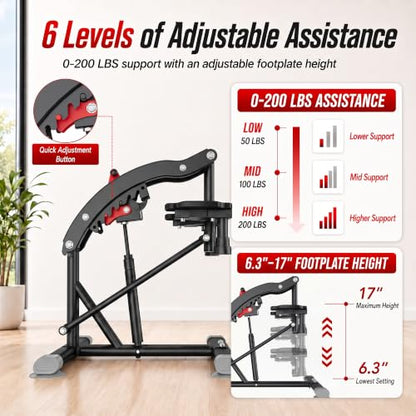 EPHESPORT Pull Up Assist Machine with 6-Level Hydraulic Support