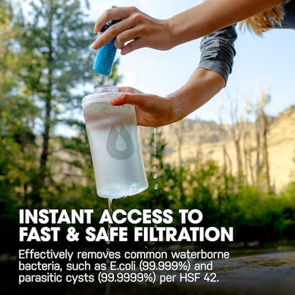 HydraPak PackFlask Harness Mounted Filtration Water Bottle (750ml)