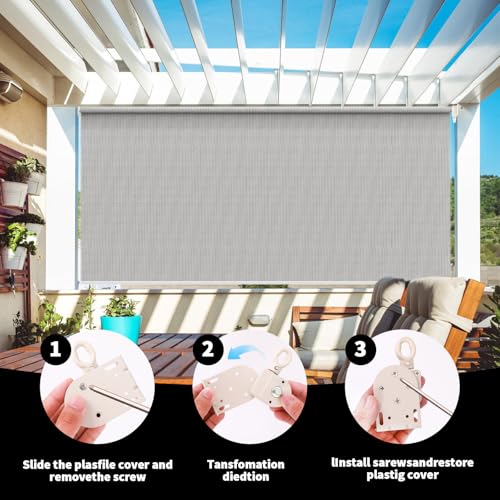 Roller Blind Bracket Replacement for Coolaroo Sun Shades Beige - color: Beige, size: 1 set bracket
