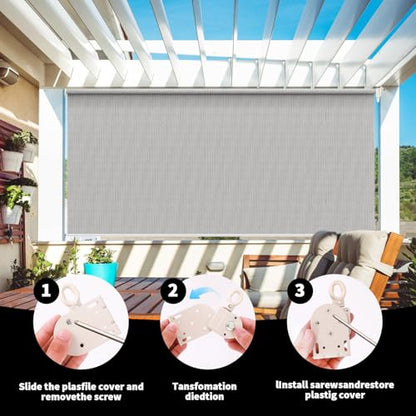 Roller Blind Bracket Replacement for Coolaroo Sun Shades Beige - color: Beige, size: 1 set bracket