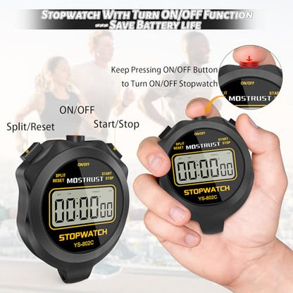 Stopwatch Sports Timer, Digital Stop-Watch - style: 1Lap Non-waterproof Black