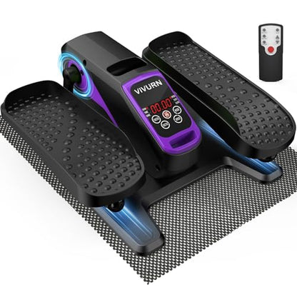 Under Desk Elliptical Leg Exerciser While Sitting for Seniors - color: Purple