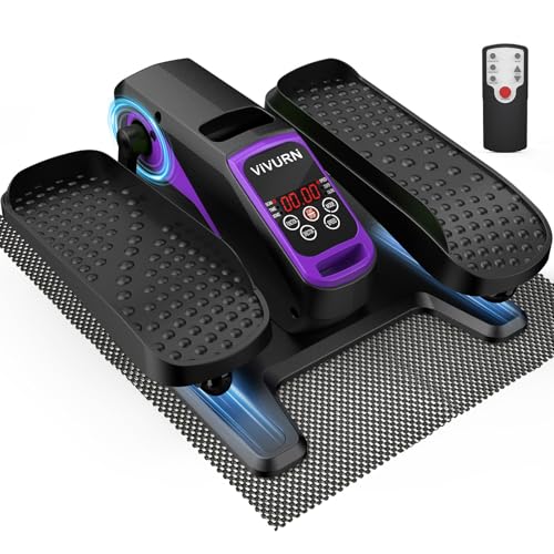 Under Desk Elliptical Leg Exerciser While Sitting for Seniors - color: Purple