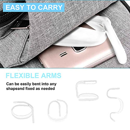 Neck Reading Light for Bed Adjustable: Bendable Arms 2-Pack White - color: White, size: 2-Pack