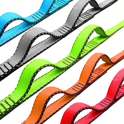53 Inches Nylon Daisy Chains Rope Climbing Lanyard Straps Looped Strong Slings 23 kN Aerial Yoga Webbing - color: 1PC Red