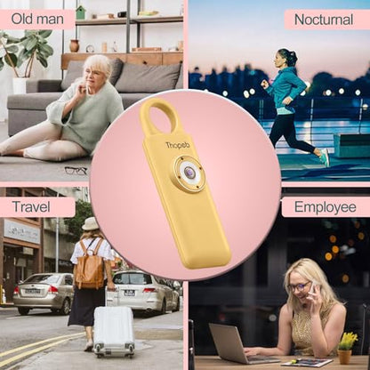 Personal Safety Alarm for Women – Superior Loud Siren & SOS Strobe - color: Metallic Gold
