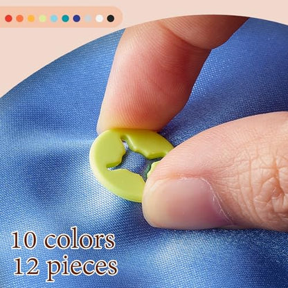 Juexica 12 Pcs Running Bib Clips, Bib Buttons for Runners