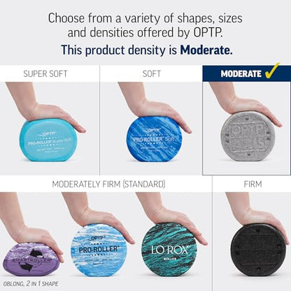 OPTP Silver AXIS Moderately Firm Foam Roller – Round, Silver, 12" x 6" - size: 12" x 6" Round