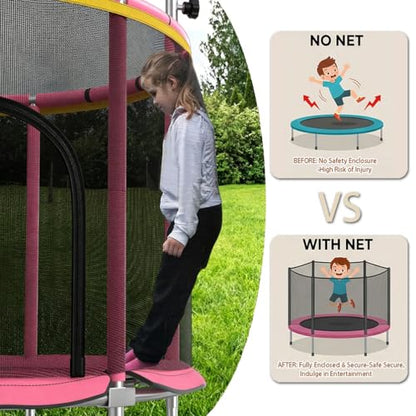 Trampoline Safety Net, 48" 55" 60" Trampoline Replacement Net Accessories, Tear Resistant Kids Protective Fences - size: 48" 120cm