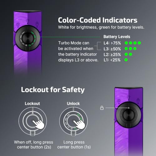 OLIGHT ArkPro EDC Flat Flashlight Rechargeable, Pocket Light, Nebula Violet - color: Nebula Violet