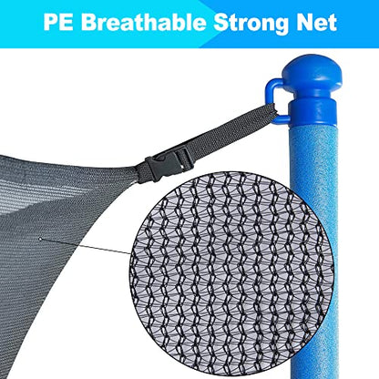 SPORTYOUTH Replacement Trampoline Net Fit Round Trampoline Straight Pole - size: 12 feet - 6 Poles