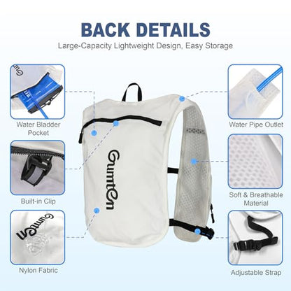 Running Vest for Women Men, Running Hydration Vest with Adjustable Chest Straps for Marathon Jogging Hiking Cycling - size: White, style: Running Vest