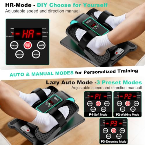 TDH Under Desk Elliptical Machine Leg Exerciser Electric - color: Green