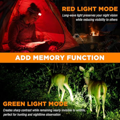 EverBrite 700 Lumens Rechargeable Headlamp with White Red Green Light Modes - size: Small