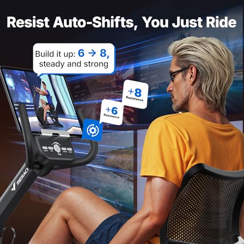 MERACH Recumbent Exercise Bikes for Home High-end - color: Commercial Black