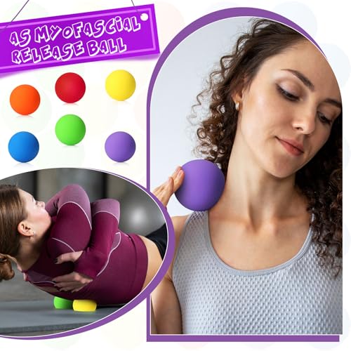 Sosation 36 Pcs Lacrosse Balls Bulk 2.5 Inch Soft Rubber Massage Balls