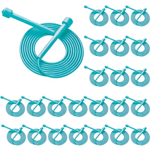 Adjustable Jump Rope Bulk, 9.2 ft Tangle-Free Speed Skipping Rope for workouts, group training, teams, family and Gym Class - color: Blue, size: 24