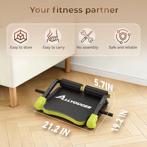 Ab Machine,with 3 Resistance Levels and Removable Auxiliary Handle - color: Green