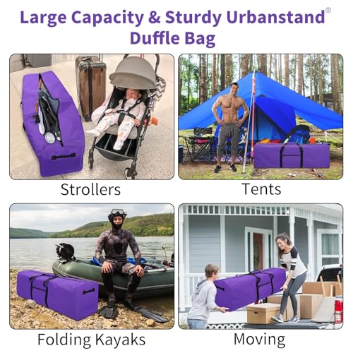 Urbanstand 52 inch Foldable Duffel Lock Zipper Travel Camp, Purple - color: Purple, size: 52 Inch