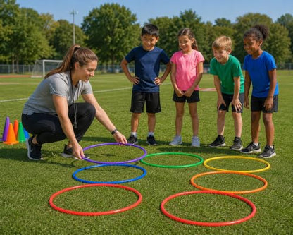Fun Express Obstacle Course Agility Rings, 20 Inch, Set of 6