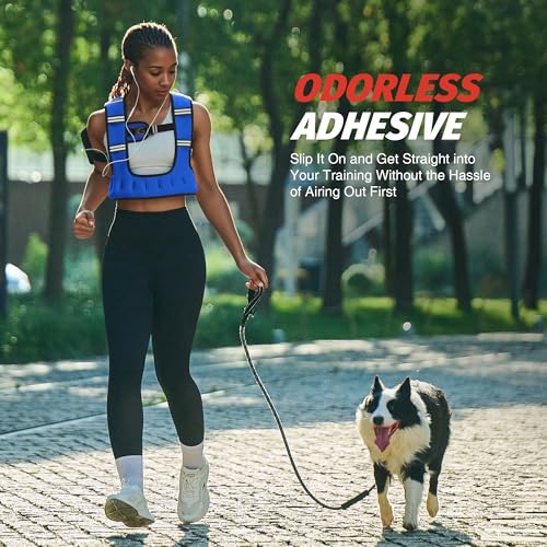 ZELUS Weighted Vest for Women & Men, U-Shaped Running Vest with Arm Pocket - color: Blue, size: 20LB