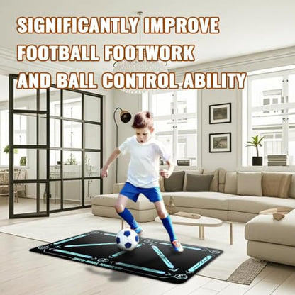 Soccer Training Mat, Soccer Training Equipment, Soccer Gifts for Boys 8-12 - color: Technology, size: 2'11" x 1'11" (L x W)