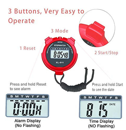 Stop Watches, BESTWYA Stopwatches for Coaches (B, Pack of 12) - color: B , Pack of 12