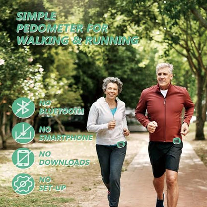 Pedometer for Walking Steps and Miles,Simple Step Counter Clip on Pedometer for Walking Steps and Miles Step Mile Tracker for Running Women Men Kids Seniors,TrenHivSto