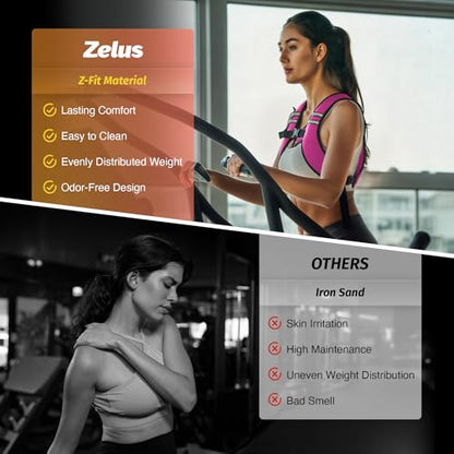 Zelus Weighted Vest for Women Men, Washable Z-Fit Weighted Vest 5/10/15lb - color: Pink, size: 10 LB