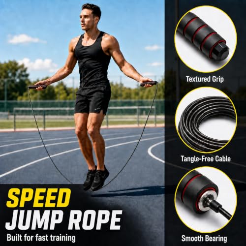 20Ft Agility Ladder Training Equipment for Soccer 12 Cones, Solo Soccer Trainer, Jump Rope Speed Football Gifts for boy