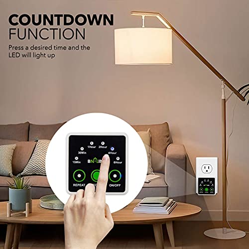 BN-LINK Smart Digital Countdown Timer, Repeat Cycle Timer Outlet, 3-Prong - style: Repeat Countdown Timer