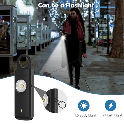 Rechargeable Personal Alarm for Women - Christmas Birthday Gifts for Women, Daughter, College Student, Teen Girl, Elders, Kids, Siren Alarm, Safety Keychain, USB Charging, Aqua - color: Aqua